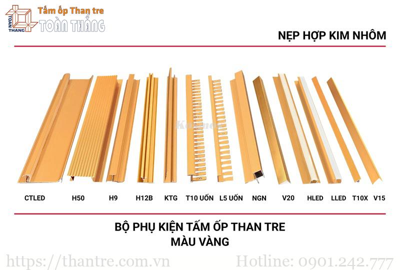 Nẹp nhôm tấm than tre là phụ kiện trang trí và hoàn thiện cho vách tường thêm đẹp