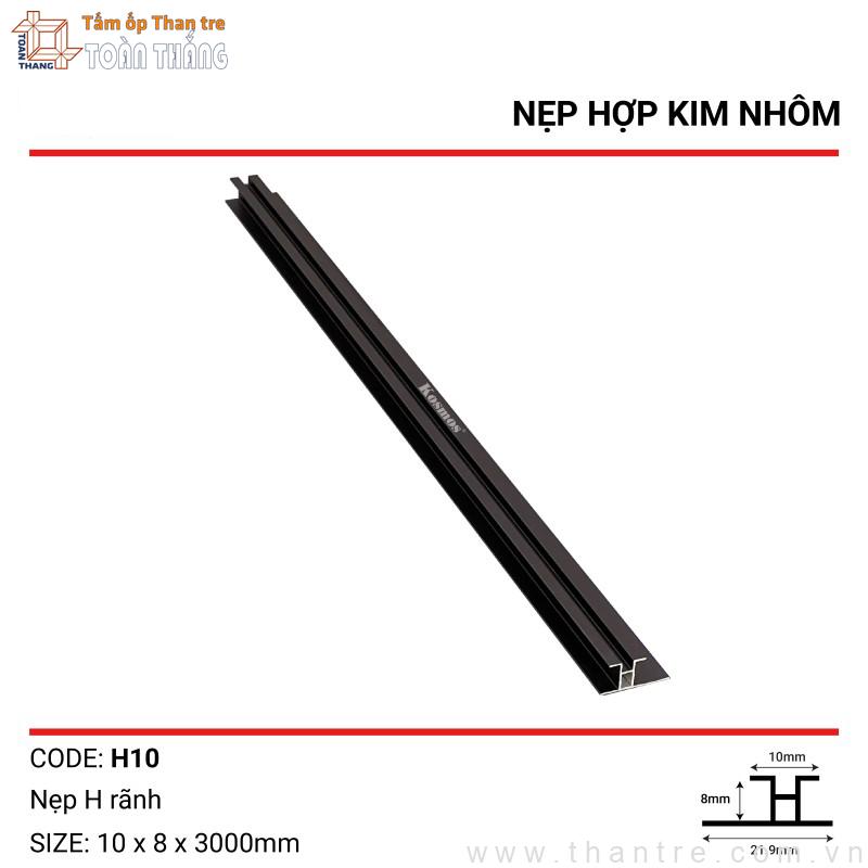 Nẹp nối chữ H8 có rãnh màu Đen 1 Nẹp nối chữ H8 có rãnh màu Đen