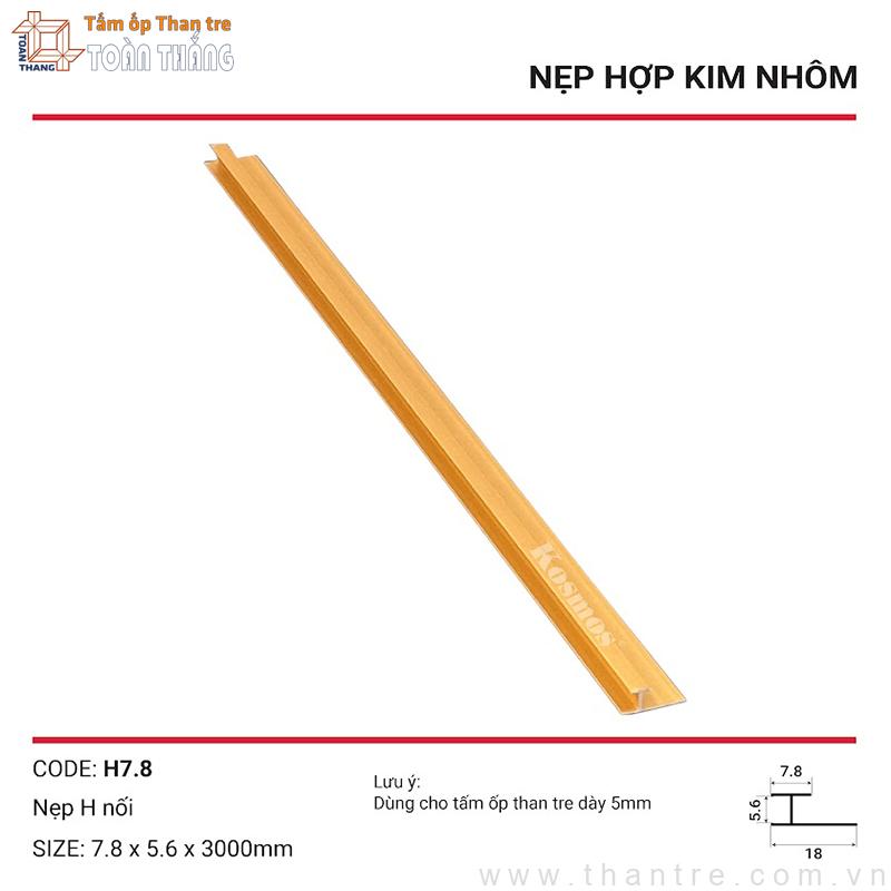 Nẹp nhôm chữ H màu Vàng gold 1 Nẹp nhôm chữ H màu Vàng gold
