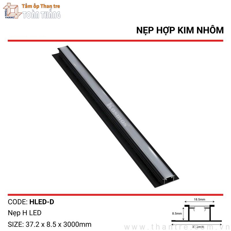 Nẹp nối chữ H có Led màu Đen 1 Nẹp nối chữ H có Led màu Đen