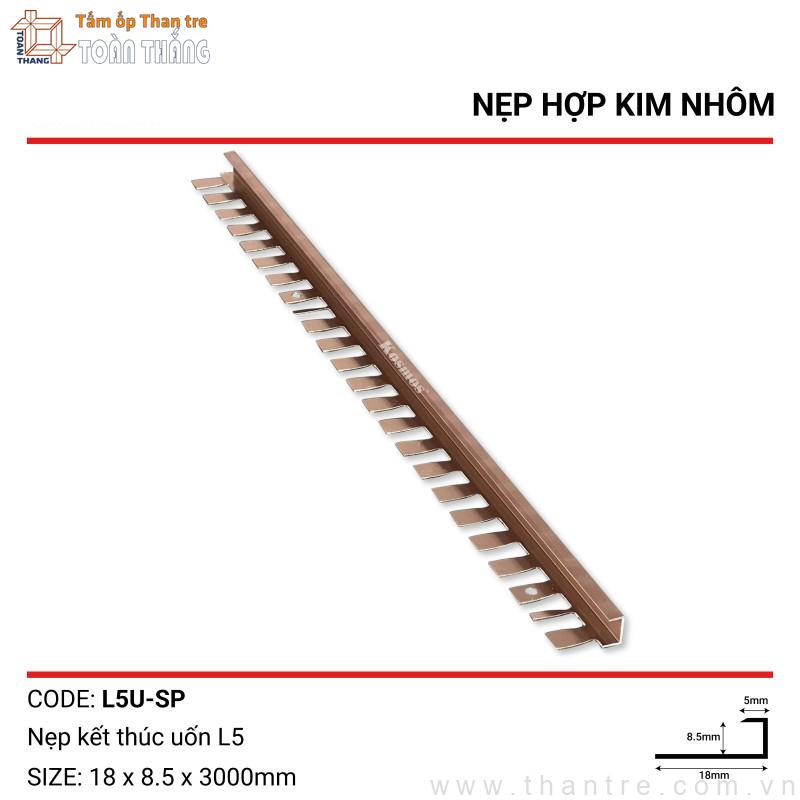 Nẹp kết thúc L uốn cong màu Sâm Panh 1 Nẹp kết thúc L uốn cong màu Sâm Panh