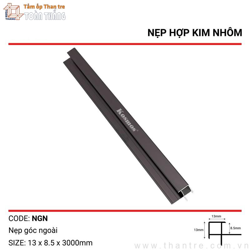 Nẹp nhôm góc ngoài màu đen