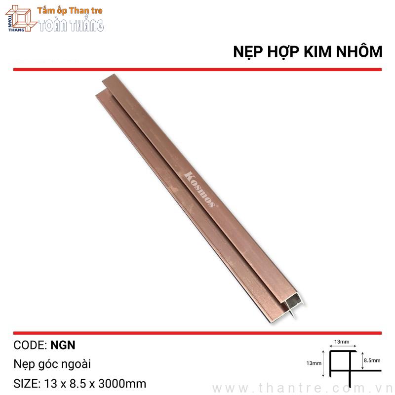 Nẹp nhôm góc ngoài màu Sâm panh 1 Nẹp nhôm góc ngoài màu Sâm panh