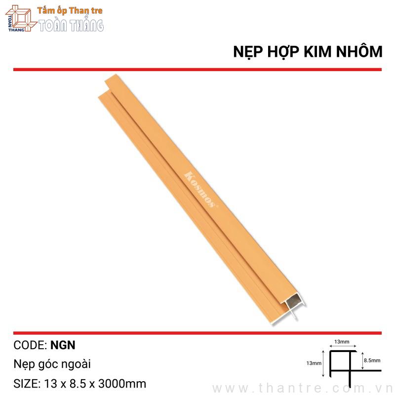 Nẹp nhôm góc ngoài màu Vàng Gold