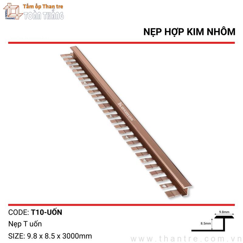 Nẹp chữ T uốn cong màu Sâm panh 1 Nẹp chữ T uốn cong màu Sâm panh
