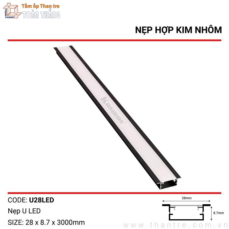 Nẹp nối chữ U Led màu Đen 1 Nẹp nối chữ U Led màu Đen
