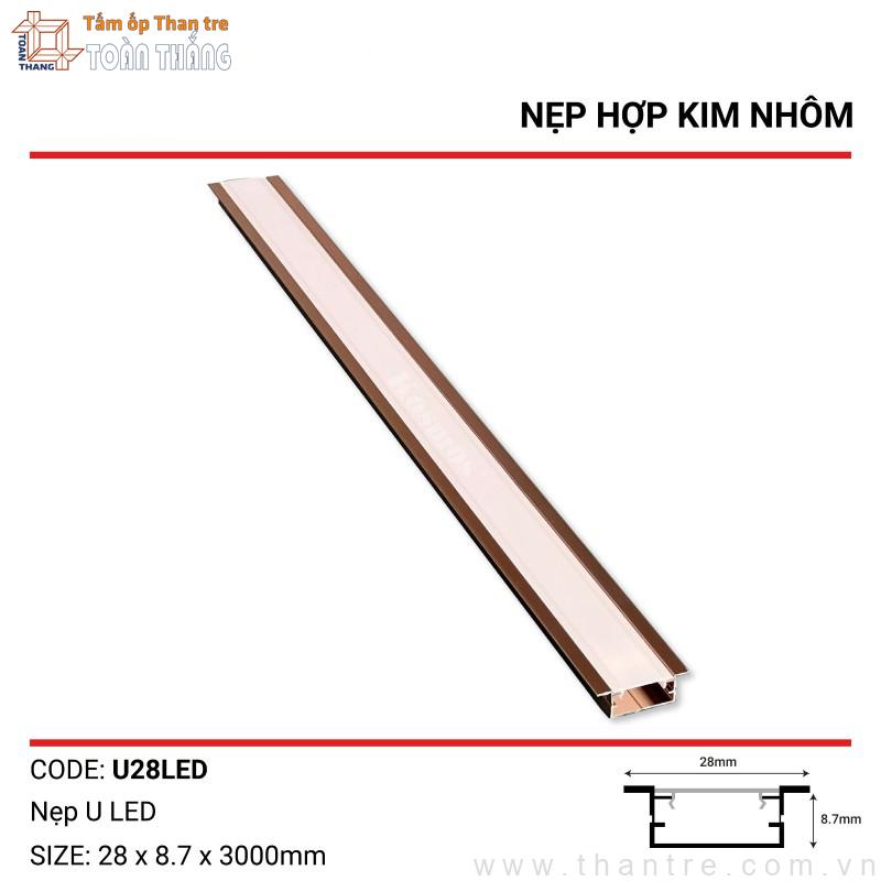 Nẹp nối chữ U Led màu Sâm panh