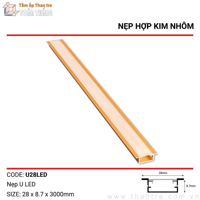 Nẹp nối chữ U Led màu Vàng gold
