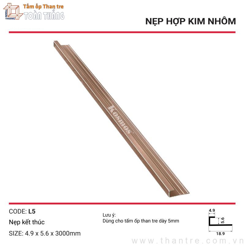 Nẹp kết thúc L5 Sâm banh 1 Nẹp kết thúc L5 Sâm banh