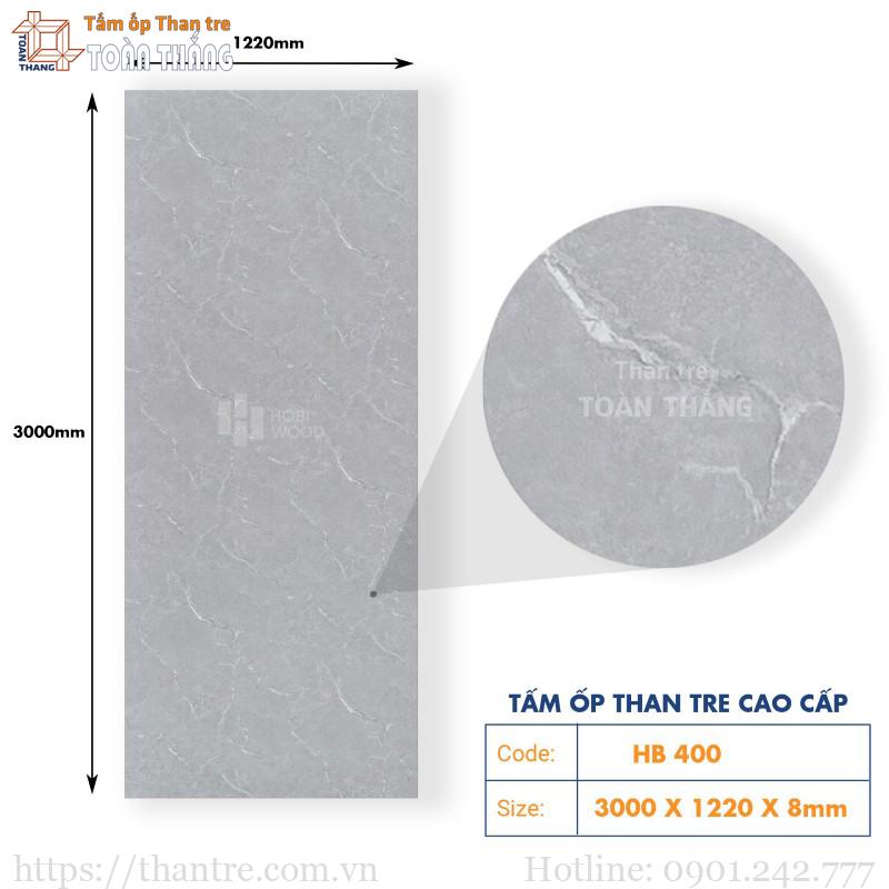 Tấm ốp than tre vân đá Hobi HB-400