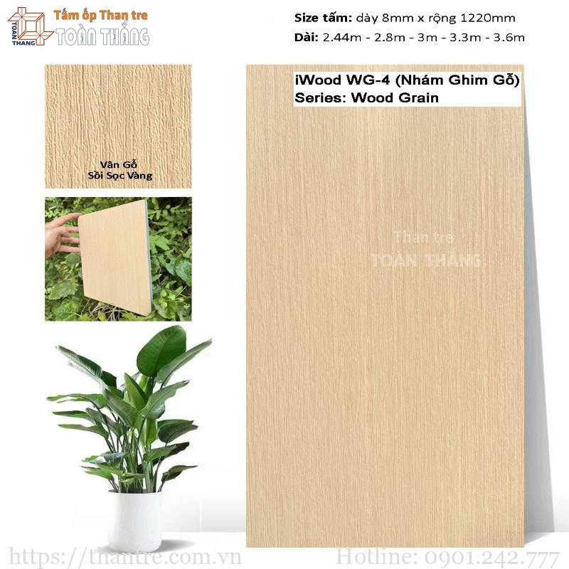 Tấm ốp than tre vân gỗ iWood WG-4
