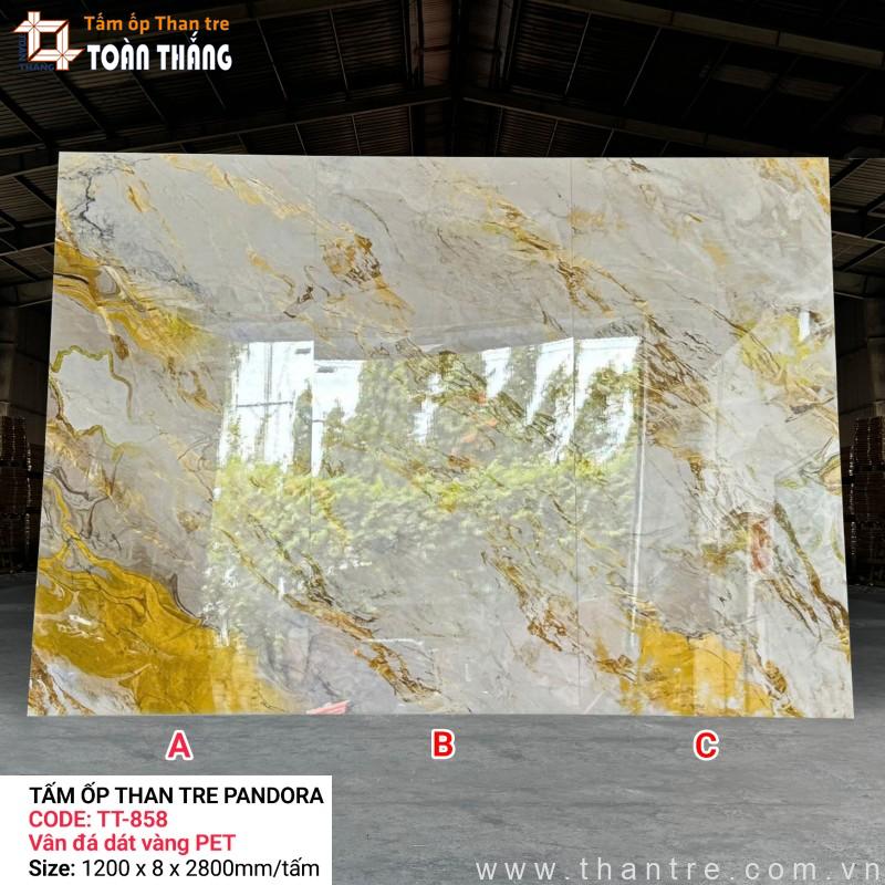 Tấm than tre 8mm vân đá Pandora dát vàng Kosmos TT-858 1 Tấm than tre 8mm vân đá Pandora dát vàng Kosmos TT-858
