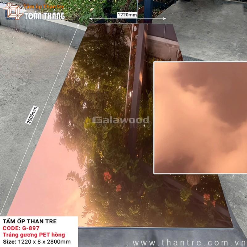 Tấm than tre Galawood 8mm tráng gương hồng G-897 1 Tấm than tre Galawood 8mm tráng gương hồng G-897