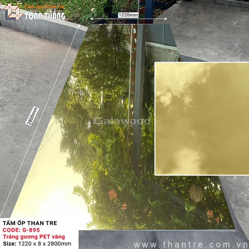 Tấm than tre Galawood 8mm tráng gương vàng G-895 1 Tấm than tre Galawood 8mm tráng gương vàng G-895